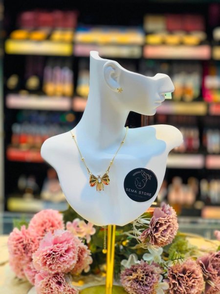 قلادة (Necklace) ستانلس لون ذهبي