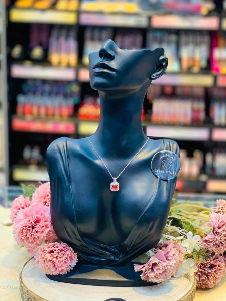 قلادة (Necklace) ستانلس لون فضي